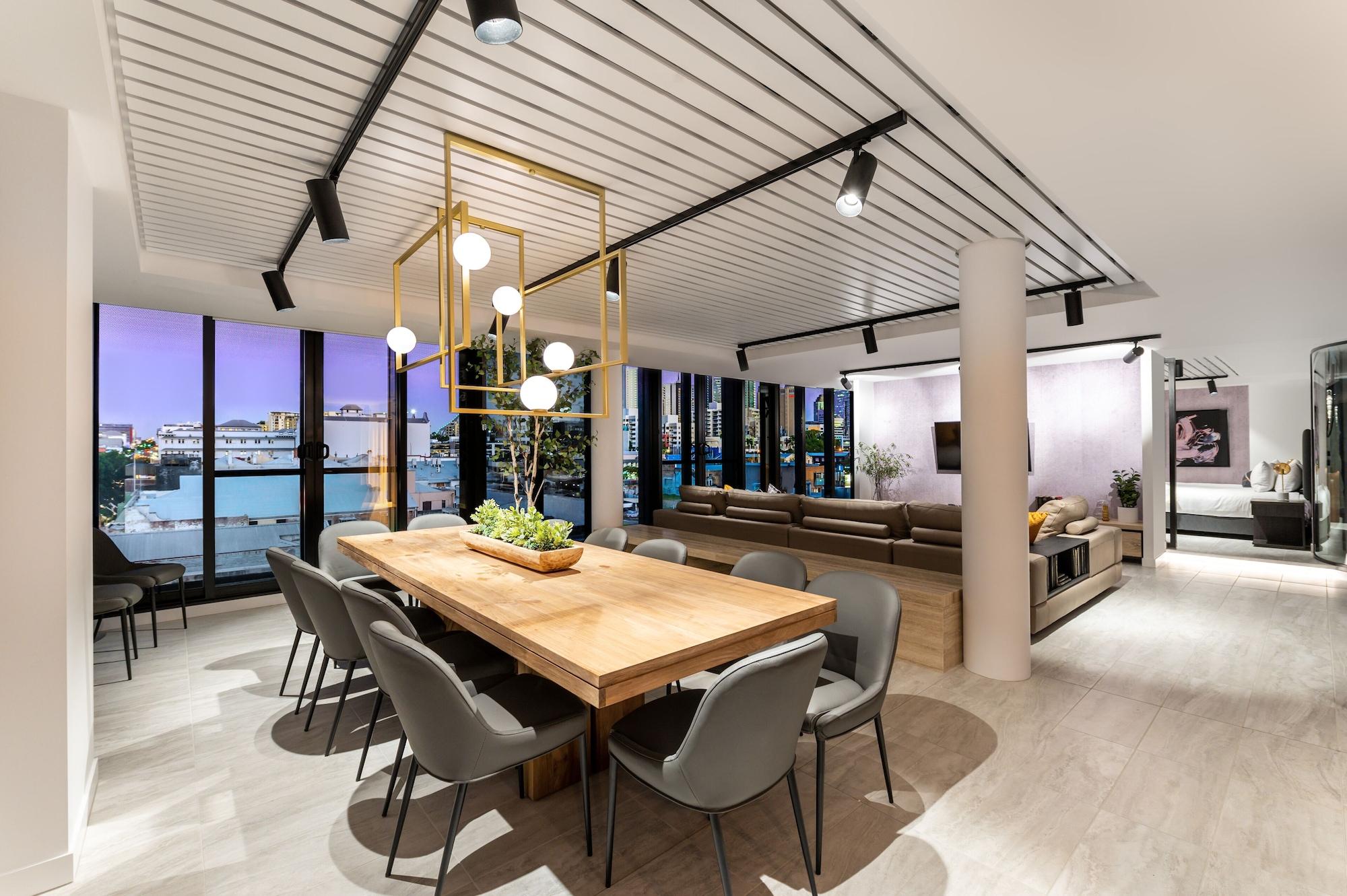 Fv By Peppers Aparthotel Brisbane Exterior photo The interior of a typical apartment